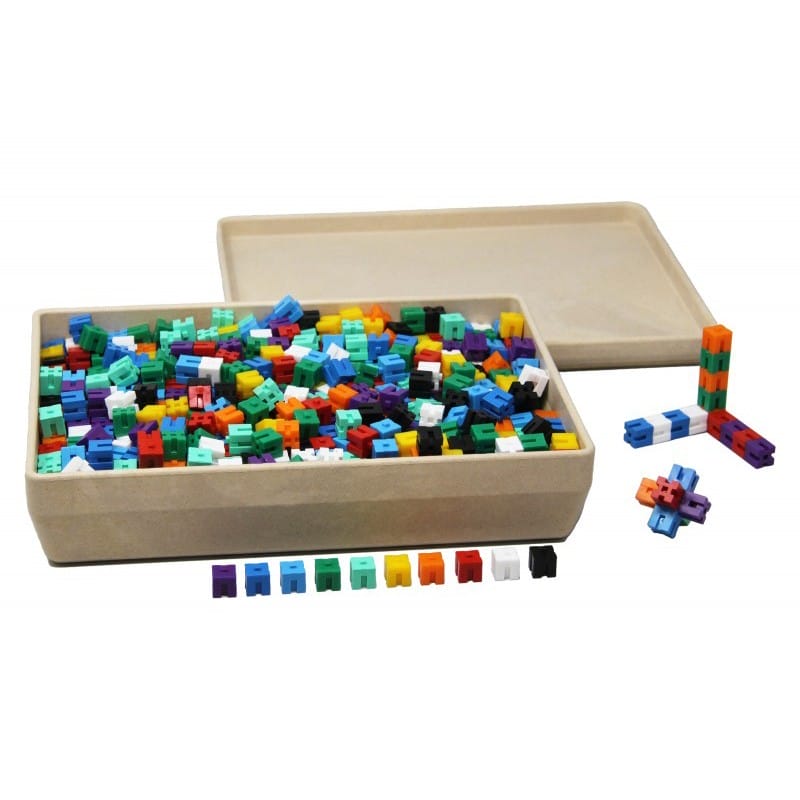 Cubes 1 g / 1 cm with connectors 5 colours, 1000 pcs.