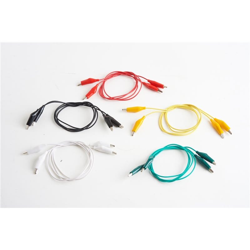 Cables with crocodile connectors, cpl. 10