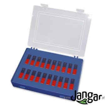 Set of 20 bar magnets in a box