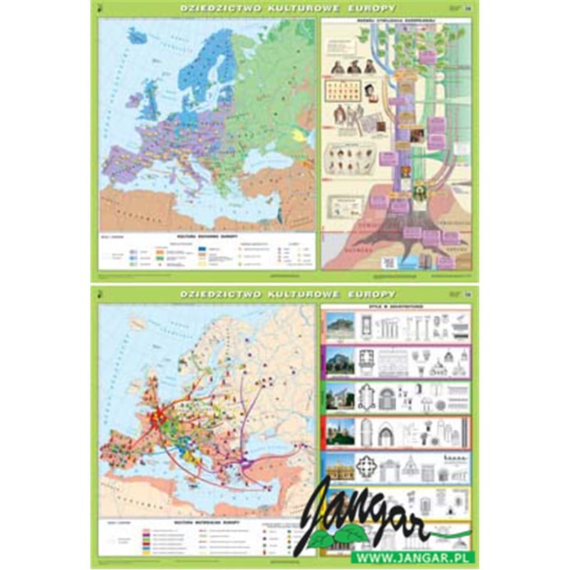 Mapa: Dziedzictwo kulturowe Europy (wersja 2004)