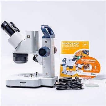Mikroskop stereoskopowy 20x/40x-LED CYFROWY 5 MP, podświetlany (światło dolne i górne)