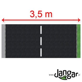 Large floor mat - roadway with two traffic lanes