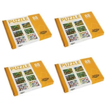 ZWIERZĘTA POLSKI: Puzzle edukacyjne (88 elementów w pudełku z podkładką), pakiet 4