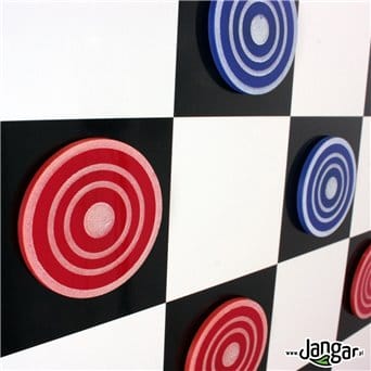 Demonstration magnetic checkers (for the school board)