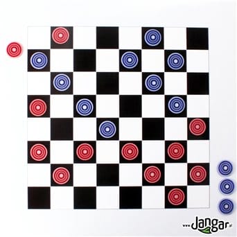 Demonstration magnetic checkers (for the school board)