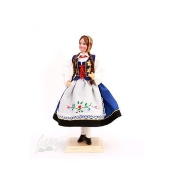 Polish folk and regional costumes - board and doll (handicraft)