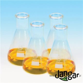 250 ml conical flask, narrow neck (borosilicate), cpl. 4
