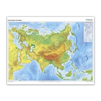 Mapa ścienna: Azja - ścienna mapa fizyczna