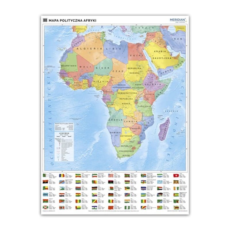 Wall map: Africa - Wall political map