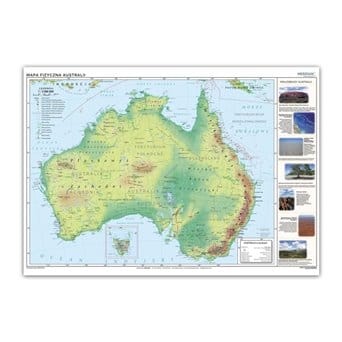 Wall map: Australia - wall physical map