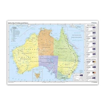 Wall map: Australia - Wall political map