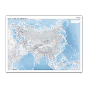 Physical Map of Asia - Wall Exercise Map