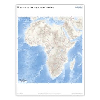 Mapa ścienna: Mapa fizyczna Afryki - ścienna mapa ćwiczeniowa