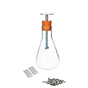 Electroscope in a glass flask with two leaves