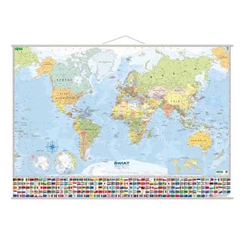 Wall map: The world. Political map, 200x140 cm