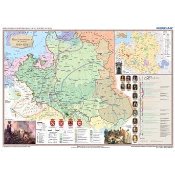 Mapa ścienna: DUO Rzeczpospolita w XVII i XVIII wieku / Europa w pierwszej połowie XVIII wieku