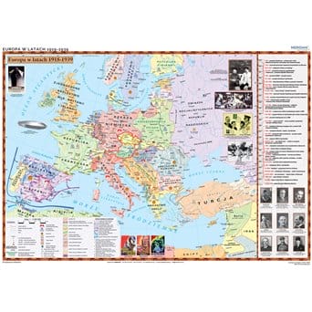 Mapa ścienna: Europa w latach 1919-1939