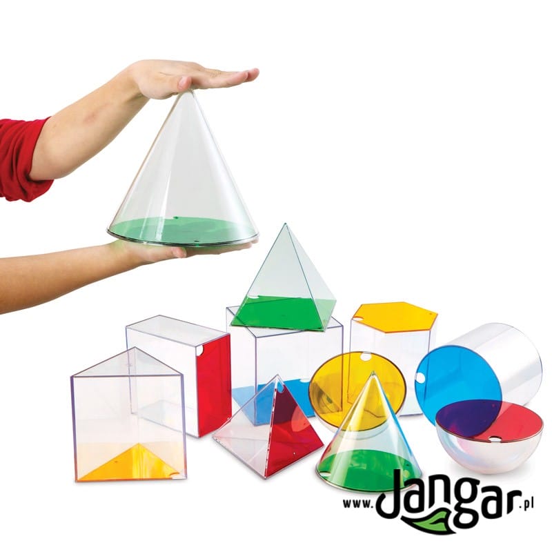 A set of 10 large transparent solids