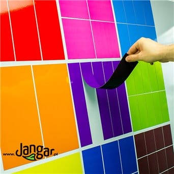 Kolorowe kwadraty-ułamki, magnetyczne - jangar.pl