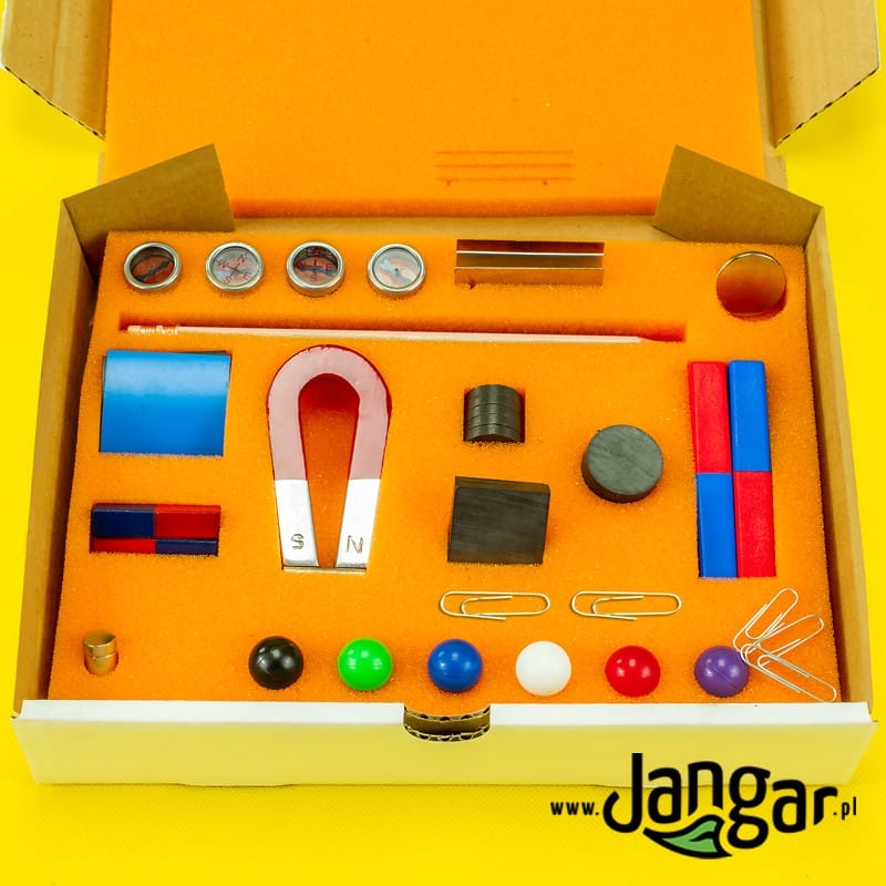 Zestaw magnesów, podstawowy J, 40 elementów w pudełku - jangar.pl