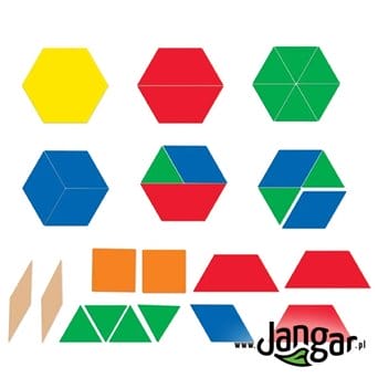 Set of 47 magnetic blocks - geometric figures