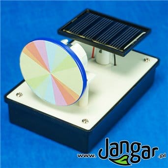 Newton's color circle powered by solar energy