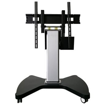 Mobile tripod-table with electric adjustment for interactive monitor