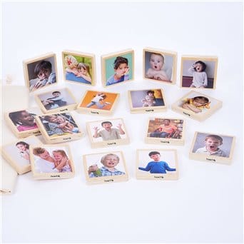 MY EMOTIONS – kpl. 18 wooden tiles to support communication