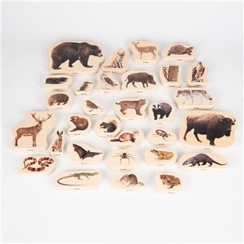 FOREST ANIMALS – a set of 30 wooden figurines