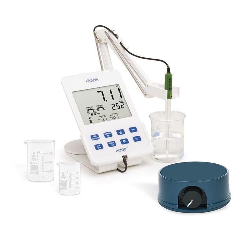 pH-meter electronic USB school kit with magnetic stirrer