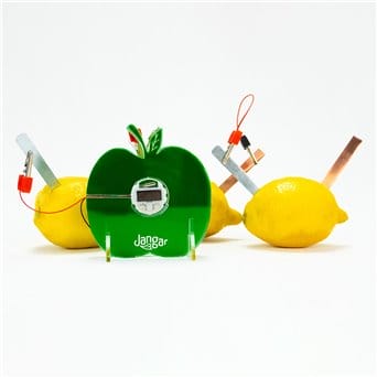 Clock with fruit battery and electrochemistry experiment kit