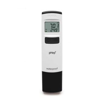 Waterproof pH tester, electronic, with temperature compensation
