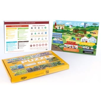 Puzzle SEGREGATION AND RECYCLING OF WASTE, 88 items + pad, in a lockable box