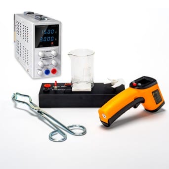 Thermal energy experiment kit with digital power supply